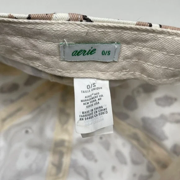 Aerie Dad Baseball Hat Cap OS Leopard Animal Print Distressed Strapback - Picture 7 of 7